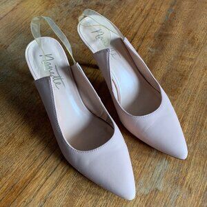 Nanette Lepore Blush Pink Slingback Heels Size 8.5